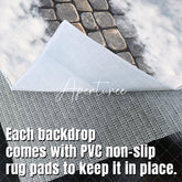 Aperturee - Aperturee Melting Snowy Paving Stone Fabric Floor Backdrop